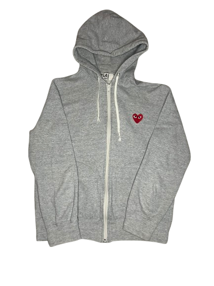 Comme des Garçons Zip-Up Hoodie Grå