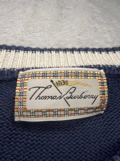 Vintage Burberry Sweater Marinblå