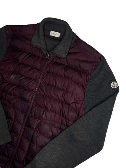 Moncler ”Maglione Tricot Cardigan” Röd Grå