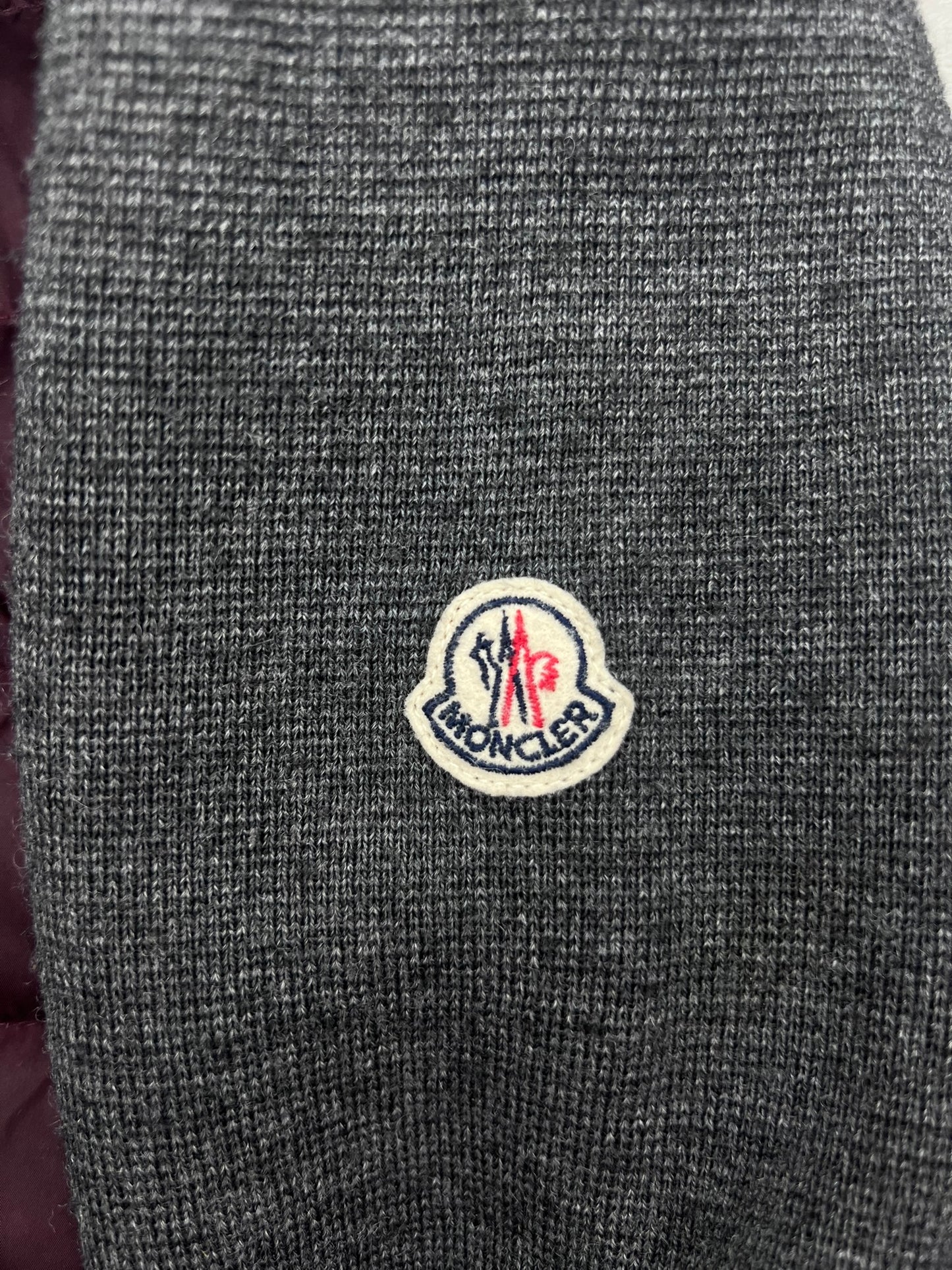 Moncler ”Maglione Tricot Cardigan” Röd Grå