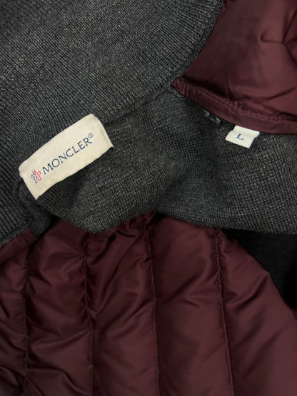 Moncler ”Maglione Tricot Cardigan” Röd Grå